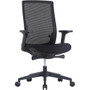 Lorell Mid-back Mesh Chair - Mid Back - 5-star Base - Black - Armrest Product Image 