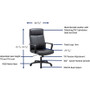 Lorell High-Back Bonded Leather Chair - Black Seat Color - Bonded Leather Seat Material - Black Back Color - Bonded Leather Back Material - High Back Product Image 