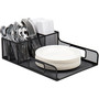 Mind Reader Serving Tray Countertop Organizer - 7 Compartment(s) - 5.50" Height x 11.50" Width x 14.75" Length - Counter - Portable, Lightweight, Durable, Easy to Clean - Black Product Image 