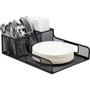 Mind Reader Serving Tray Countertop Organizer - 7 Compartment(s) - 5.50" Height x 11.50" Width x 14.75" Length - Counter - Portable, Lightweight, Durable, Easy to Clean - Black Product Image 