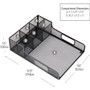 Mind Reader Serving Tray Countertop Organizer - 7 Compartment(s) - 5.50" Height x 11.50" Width x 14.75" Length - Counter - Portable, Lightweight, Durable, Easy to Clean - Black Product Image 