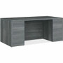 HON 0500 Series Sterling Ash Laminate Desking - 29.5" Height x 60" Width x 30" Depth - 5 x File, Box, Storage Drawer(s) - Double Pedestal Product Image 