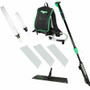 Unger Unger Excella Floor Finishing Straight Kit 18" - MicroFiber, Rubber - Black, Green, Gray Product Image 