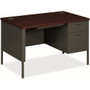 HON Metro Classic HP3251R Pedestal Desk - 29.5" Height x 48" Width x 30" Depth - 3 x Box, File Drawer(s)Right Side - Square Edge - Finish: Charcoal Product Image 