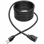 Tripp Lite series Heavy-Duty Power Extension Cord, 15A, 14 AWG (NEMA 5-15P to NEMA 5-15R), 15 ft. - 120 V AC / 15 A - Black - 15 ft Cord Length - NEMA 5-15P / NEMA 5-15R Product Image 