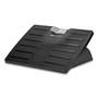 Fellowes Adjustable Locking Footrest with Microban, 17.5w x 13.13d x 4.13 to 5.63h, Black/Silver View Product Image
