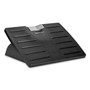 Fellowes Adjustable Locking Footrest with Microban, 17.5w x 13.13d x 4.13 to 5.63h, Black/Silver View Product Image