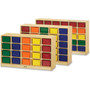 Jonti-Craft Rainbow Accents 20 Cubbie-tray Mobile Storage Unit - 29.50" Height x 48" Width x 15" Depth - Durable - Baltic - JNT0421JC Product Image 