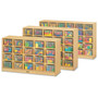 Jonti-Craft Rainbow Accents 20 Cubbie Mobile Storage - 29.50" Height x 48" Width x 15" Depth - Durable, Laminated - JNT0420JC Product Image 
