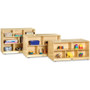 Jonti-Craft Rainbow Accents Super-size Double-sided Storage Shelf - 35.50" Height x 48" Width x 28.50" Depth - Durable, Yellowing Resistant, Rounded Corner - UV Acrylic - Baltic - JNT3291JC Product Image 
