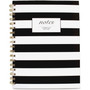 Cambridge Black and White Striped Hardcover Notebook, 1-Subject, Wide/Legal Rule, Black/White Stripes Cover, (80) 9.5 x 7.25 Sheets View Product Image