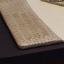 Protacini Breeze Beige Italian Patent Leather 34" x 20" Side-Rail Desk Pad - Rectangular - 34" Width - DACP6301 Product Image 