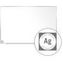 Ghent Hygienic Porcelain Whiteboard with Aluminum Frame - 48" (4 ft) Width x 36" (3 ft) Height - White Porcelain Steel Surface - GHEM4341 Product Image 