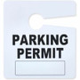 Tatco Information Sign - 2.8" Width x 3" Height - Rectangular Shape - Hanging - Write-on, Wipe-off, Dry Erase Surface, Durable, Reusable - White Product Image 