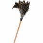Tatco Feather Duster - 12" Handle Length - 23" Overall Length - Wood Handle - Brown Product Image 