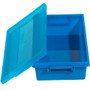 Deflecto Little Artist Antimicrobial Storage Tote - 3.07" Height x 11.89" Width x 6.81" Depth - Antimicrobial, Lightweight, Mold Resistant, Mildew Resistant, Handle, Portable, Stackable, Durable, Spill Resistant, Easy to Clean - Blue - Polypropylene Product Image 