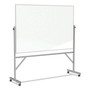 Ghent Traditional Reversible Mobile Magnetic Board - 96" (8 ft) Width x 48" (4 ft) Height - White Porcelain Surface - Aluminum Frame - GHEARM1M148 Product Image 