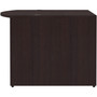 Lorell Essentials Series Bowfront Desk Shell - 29.5" Height x 72" Width x 41.4" Depth Desk Shell, x 1" Thickness Top - Bow Front Edge - Finish: Espresso Laminate Product Image 
