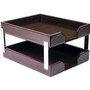 Dacasso Bonded Leather Double Letter Trays - Desktop - DACA3622 Product Image 