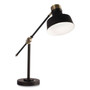 OttLite Balance LED Desk Lamp - 18" Height x 4" Width - LED Bulb - Black, Antique Brass - Adjustable Arm, Adjustable Shade, Energy Saving, USB Charging, ClearSun LED - OTTCS01KA9SHPR Product Image 