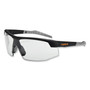 Ergodyne SKOLL Anti-Fog Smoke Lens Safety Glasses - Recommended for: Construction, Carpentry, Woodworking, Landscaping, Eye, Outdoor - UVA, UVB, UVC, Sun, Ultraviolet Protection - Rubber - Matte Black - Clear Lens - EGO59003 Product Image 