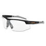 Ergodyne SKOLL Anti-Fog Smoke Lens Safety Glasses - Recommended for: Construction, Carpentry, Woodworking, Landscaping, Eye, Outdoor - UVA, UVB, UVC, Sun, Ultraviolet Protection - Rubber - Matte Black - Clear Lens - EGO59003 Product Image 