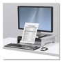 Fellowes Office Suites Monitor Riser Plus, 19.88" x 14.06" x 4" to 6.5", Black/Silver, Supports 80 lbs View Product Image