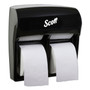 Scott Pro High-Capacity Coreless Standard Roll Toilet Paper Dispenser - Roll Dispenser - 4 x Roll - 12.8" Height x 11.3" Width x 6.2" Depth - Plastic - Black Product Image 