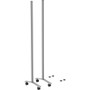 Lorell Adaptable Panel Legs for 71"H Configuration - 18.75" Width x 2" Depth x 70.87" Height - Aluminum - Silver Product Image 