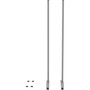 Lorell Adaptable Panel Legs for 71"H Configuration - 18.75" Width x 2" Depth x 70.87" Height - Aluminum - Silver Product Image 