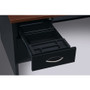 Lorell Walnut Laminate Commercial Steel Desk Series Pedestal Desk - 2-Drawer (LLR79151) Product Image 
