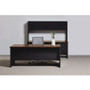 Lorell Walnut Laminate Commercial Steel Desk Series Pedestal Desk - 2-Drawer Product Image 