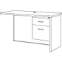 Lorell Walnut Laminate Commercial Steel Desk Series Pedestal Desk - 2-Drawer Product Image 