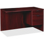 Lorell Prominence 2.0 Right Return - 29" Height x 42" Width x 24" Depth, x 1" Thickness Top - 2 x File, Box Drawer(s) - Single Pedestal on Right Side - Band Edge - Material: Particleboard - (LLRPR2442QRMY) Product Image 