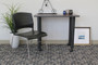 Boss Black Stack Chair With Chrome Frame 5 Pcs Pack Product Image 