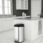HLS Commercial 13-Gallon Sensor Trash Can - Hinged Lid - 13 gal Capacity - Rectangular - Touchless - Vented, Mobility, Handle, Easy to Clean, Fingerprint Resistant, Sensor, Smudge Resistant, Bacteria Resistant Product Image 
