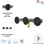 Alba Triple Metal Wall Coat Peg Product Image 