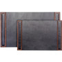 Dacasso Walnut & Leather Side-Rail Desk Pad - 20.50" Width - Leather - DACP8401 Product Image 