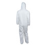 KleenGuard A40 Elastic-Cuff and Ankles Hooded Coveralls, 2X-Large, White, 25/Carton (KCC44325) View Product Image