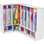 Jonti-Craft Rainbow Accents Step 5 Section Locker - 5 Compartment(s) - 50.50" Height x 48" Width x 17.50" Depth - JNT0468JCWW004 Product Image 