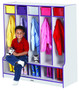 Jonti-Craft Rainbow Accents Step 5 Section Locker - 5 Compartment(s) - 50.50" Height x 48" Width x 17.50" Depth - JNT0468JCWW112 Product Image 