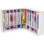 Jonti-Craft Rainbow Accents Step 5 Section Locker - 5 Compartment(s) - 50.50" Height x 48" Width x 17.50" Depth - JNT0468JCWW112 Product Image 
