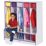 Jonti-Craft Rainbow Accents Step 5 Section Locker - 5 Compartment(s) - 50.50" Height x 48" Width x 17.50" Depth - JNT0468JCWW005 Product Image 
