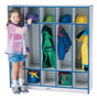 Jonti-Craft Rainbow Accents 5-section Coat Locker - 5 Compartment(s) - 50.50" Height x 48" Width x 15" Depth - Double Hook, Durable, Laminated, Rounded Corner - JNT2681JCWW003 Product Image 