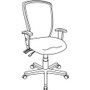 Lorell Executive High-back Mesh Chair - Real Red Seat Color - Fabric Seat Material - Gray Back Color - Black Frame Color - Steel, Plastic Frame Material - LLR8620002 Product Image 