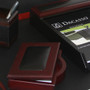 Dacasso Rosewood & Leather Memo Holder - Leather, Wood - DACA8009 Product Image 