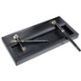 Dacasso Double Pen Stand with Gold Accent - 1" Height x 11.1" Width x 5.4" Length - DACA1004 Product Image 