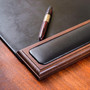 Dacasso Walnut & Leather Side-Rail Desk Pad - Rectangular - 25.5" Width x 17.25000" Depth - DACP8402 Product Image 