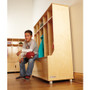 Jonti-Craft TrueModern 5-space Metal Coat Hook Cubbie Locker - 5 Compartment(s) - 50" Height x 48.50" Width x 17.50" Depth - Hanging Hook, Sliding Door, Durable, Rounded Corner - JNT1720JC Product Image 