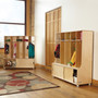 Jonti-Craft TrueModern 5-space Metal Coat Hook Cubbie Locker - 5 Compartment(s) - 50" Height x 48.50" Width x 17.50" Depth - Hanging Hook, Sliding Door, Durable, Rounded Corner - JNT1720JC Product Image 
